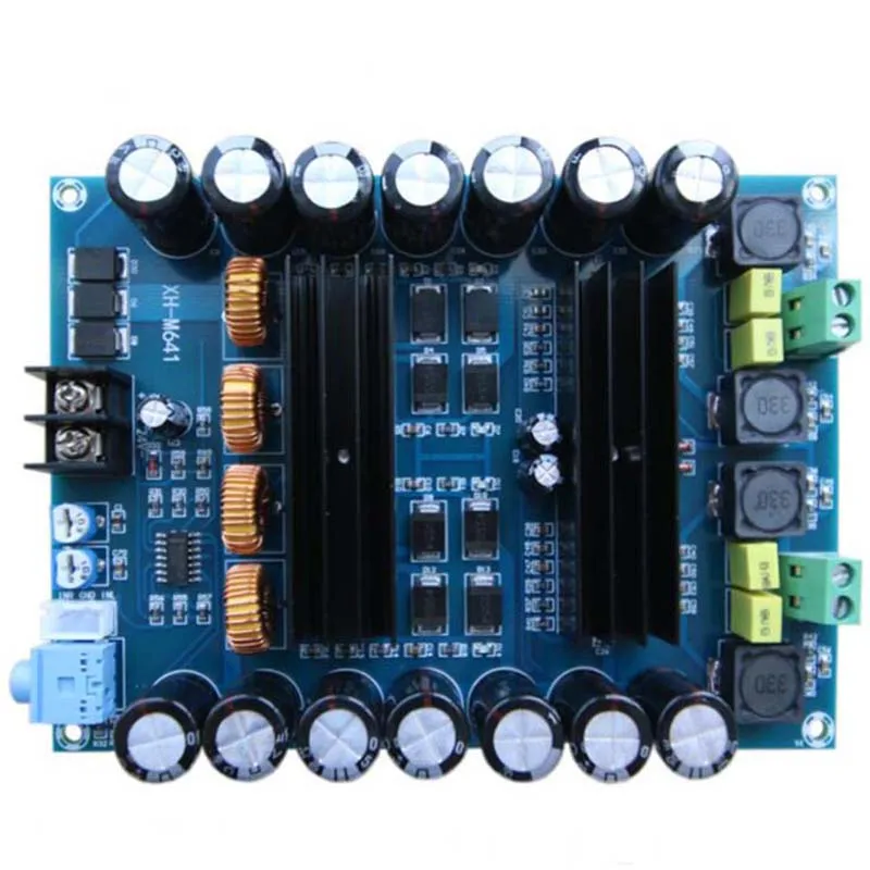 

XH-M641 TPA3116D2 DC12V 24V 150W X 2 Audio Digital High Power 2 Channels Car Amplifier with Boost Board G2-010