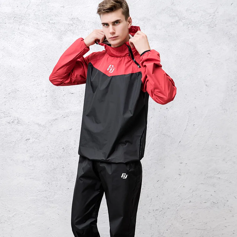Men Red Black Спортивная одежда милый спортивный костюм похудение спортивные костюмы для мужчин и женщин наборы для бега спортивная одежда спортивный костюм тренировочная одежда - Цвет: Men Red Black