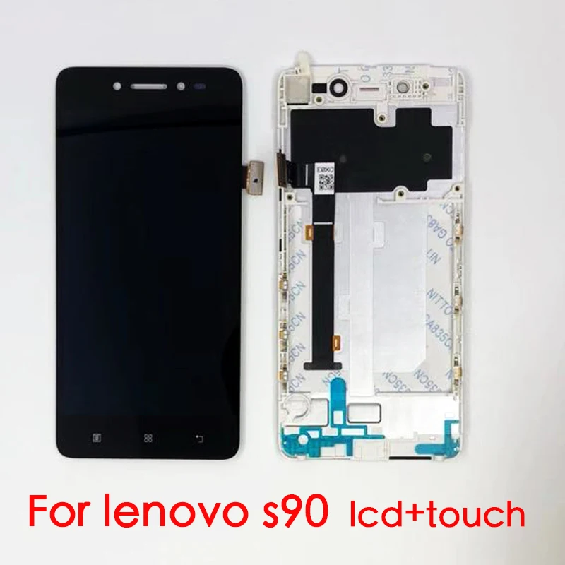 Дешево Мы предлагаем только качественные товары для lenovo S90 ЖК дисплей Дисплей кодирующий преобразователь сенсорного экрана в сборе с рамкой S90 T S90 U...