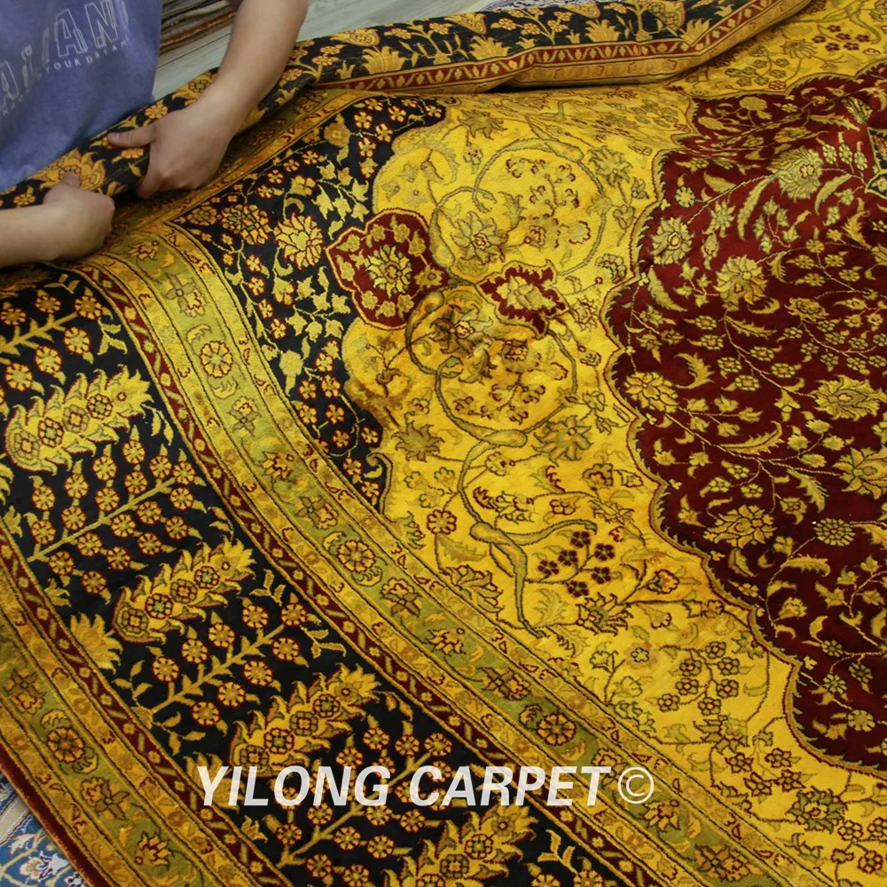Yilong 9'x12' Vantage классический ковер большой красный медальон ковер в стиле ретро гостиная персидская (YL0912A)