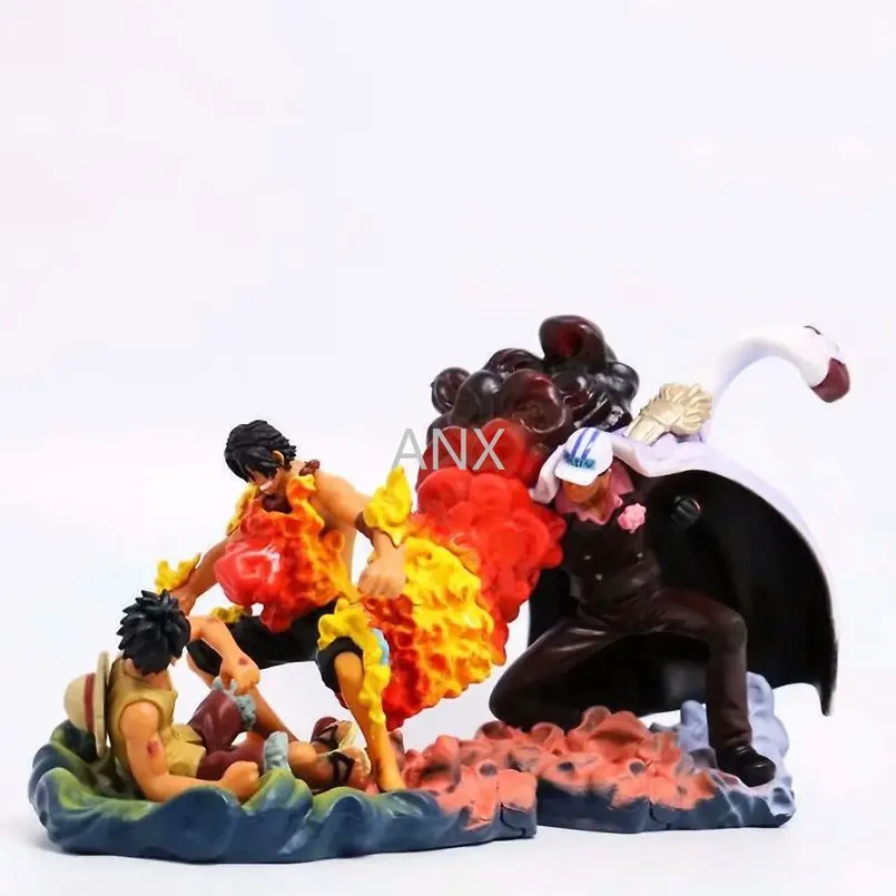 

13CM One Piece Luffy Ace Sakazuki Figure PVC Action Anime Collection Doll Model Toys Monkey D Luffy Figure For Children Gifts