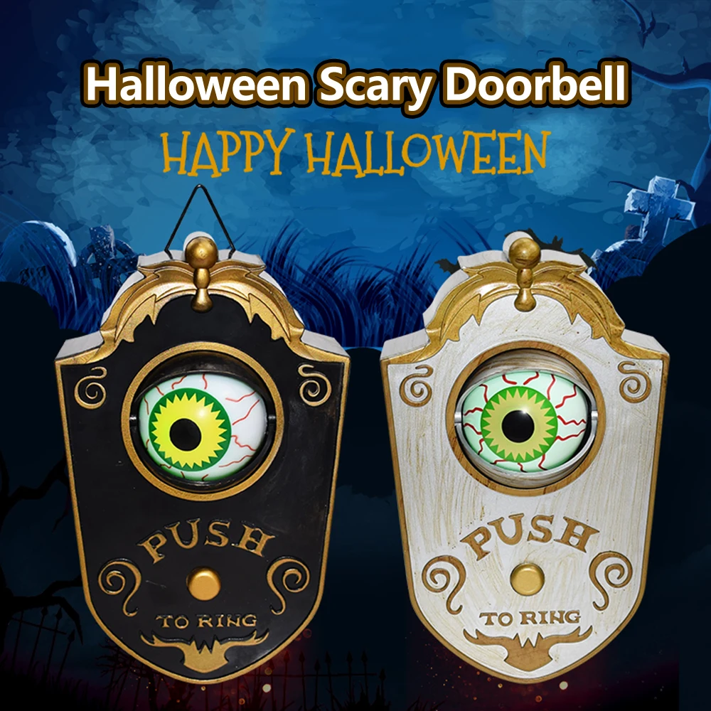 Фото Дверной звонок на Хэллоуин одноглазный дверной ужасный звук страшный