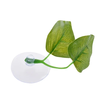 

New Easy to grow Artificial Plant Leaf Betta Hammock Fish Rest Bed Tropical Saltwater Fish Aquariums Supplies Including 2 Leaves