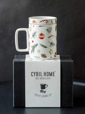 Керамика скандинавские большой емкости кружка Ретро Рождество завтрак молоко