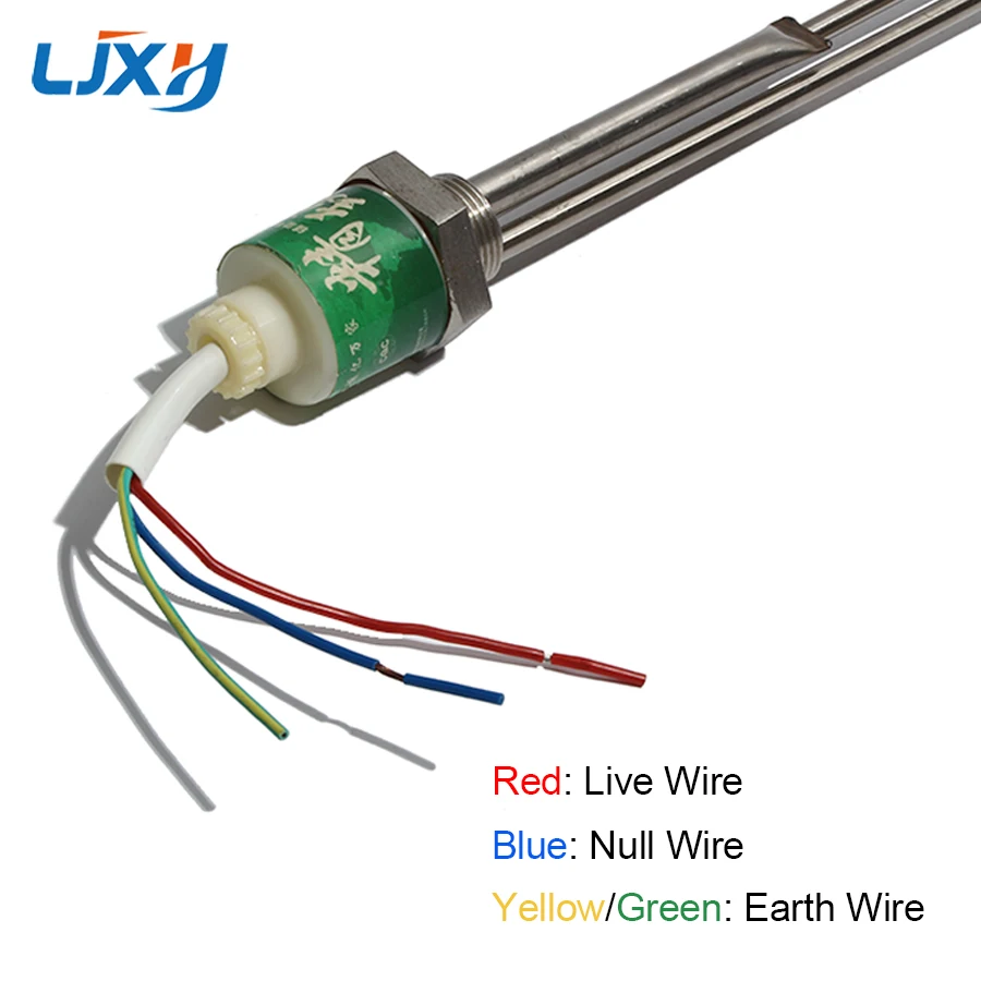 LJXH 25mm Thread Solar Water Heater Auxiliary Heater Side Inserted Electric Heating Tube with Probe Tube 2