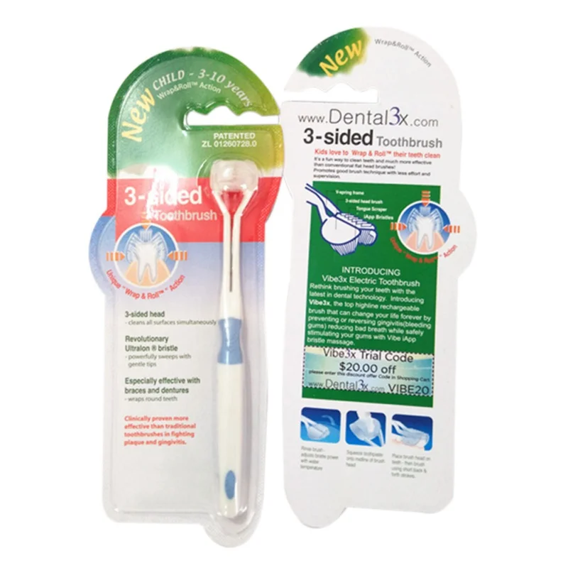 1PC Three-sided Toothbrush For Adult Children Household Tooth Cleaning Tool Oral Care