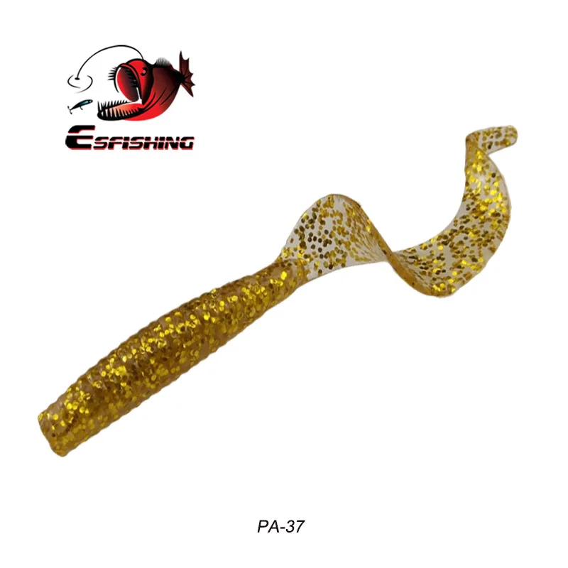 ESFISHING Мягкая приманка Grub CT90 85 мм 3,7 г 10 шт. рыболовные приманки Swimbait рыболовные приманки Isca искусственная вспышка - Цвет: PA37