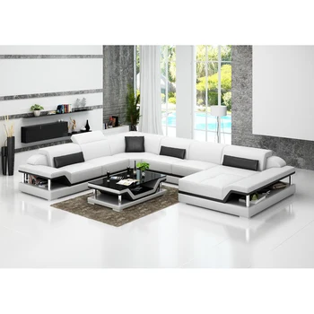 

luxury european style leather sofa germany living room solid wood frame sofa