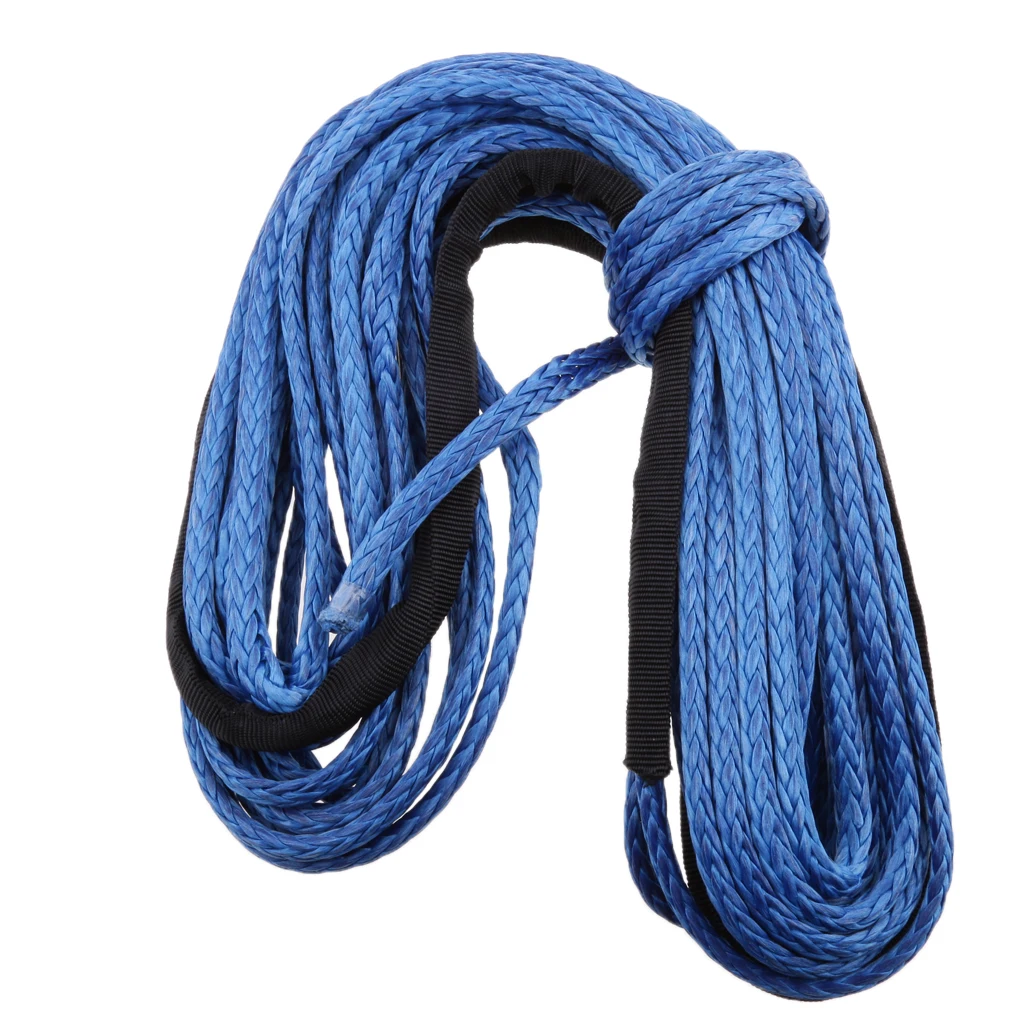 6.35cm(1/4') x15.25m(50') Synthetic Winch Line Cable Rope 5000LB with Sheath
