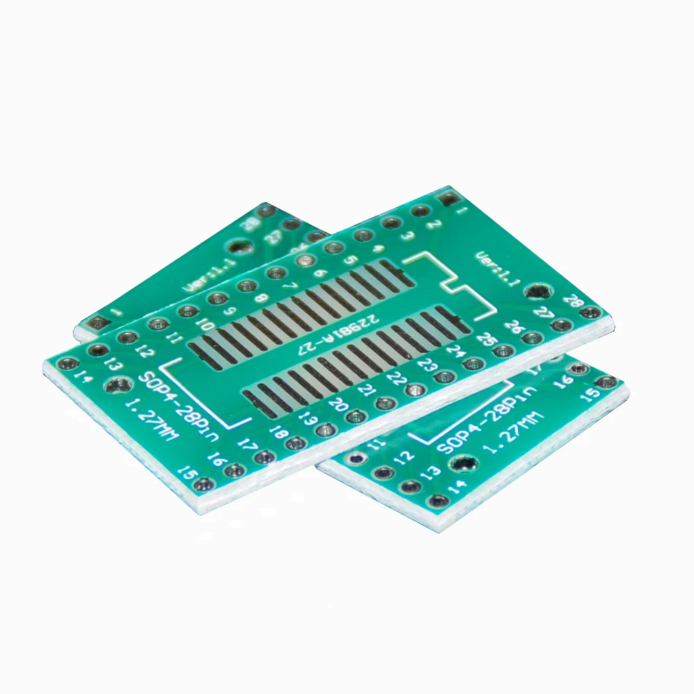 10pcs SOP28 TSSOP28 DIP28 SMD to DIP IC Adapter Converter Socket PCB Board Module Adapter Plate 0.65mm 1.27mm Integrated Circuit