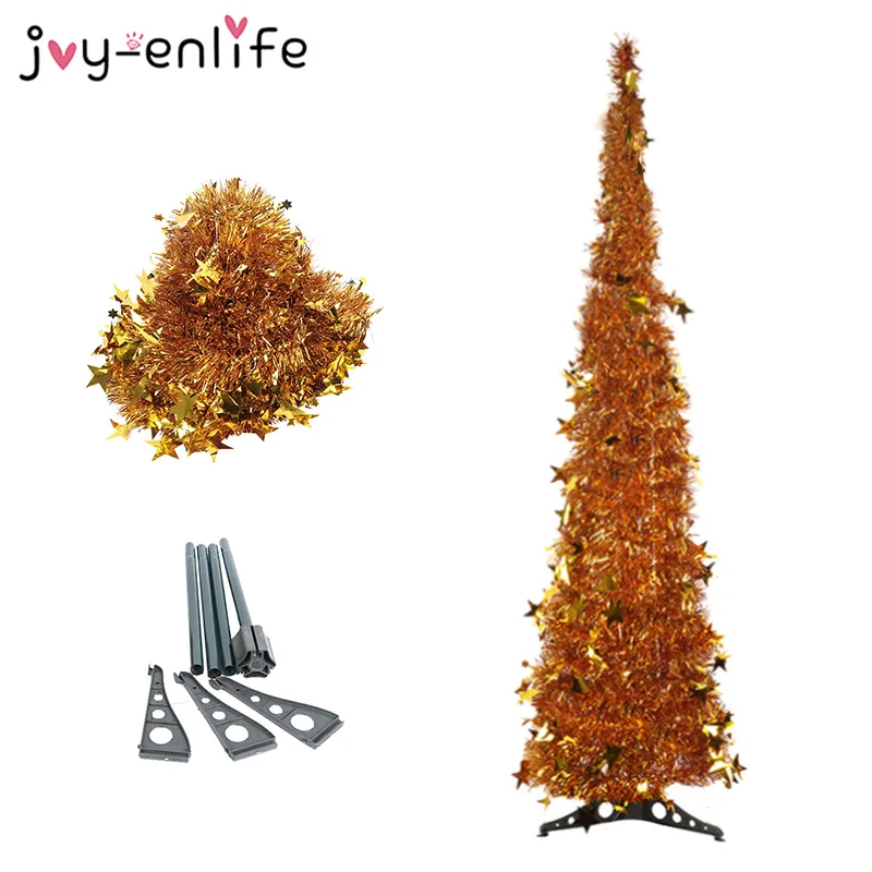 

Gold Glitter Christmas Tree Artificial Tinsel Christmas Trees 2020 New Year Navidad Natal Decor Christmas Decorations For Home