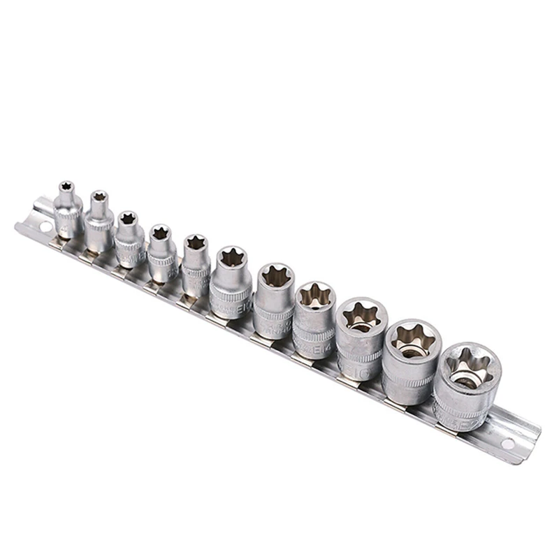11 шт./компл. 1/" E Torx звездообразное гнездо/3/8" E4 E20 звезда крутящий момент гнездо комплект торцевые головки Фирменная Новинка