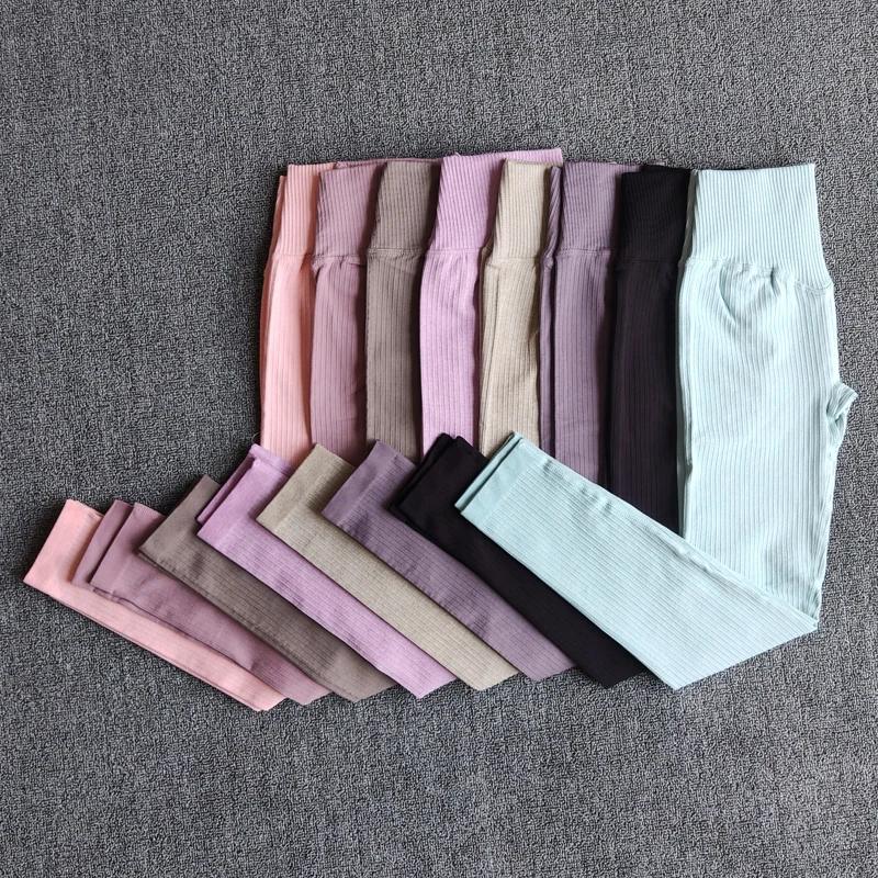 Seamless Legging Yoga-Pants Sports Clothing Fittness High-Waist Full-Length New Solid