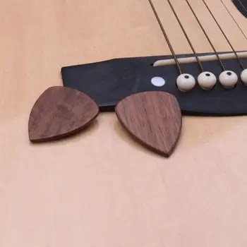 

2 Pcs Black Walnut Wood Skeleton Acoustic Bass Guitars Pick Paddles Guitar Playing Accessories Skeleton Acoustic Gift M5TC