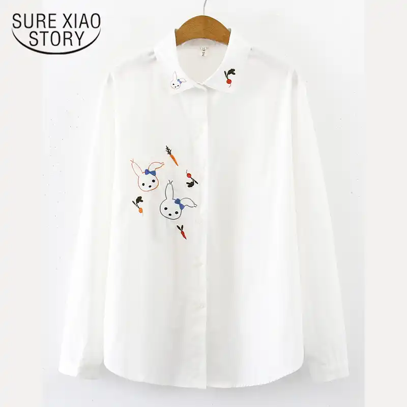 camisa blanca bordada