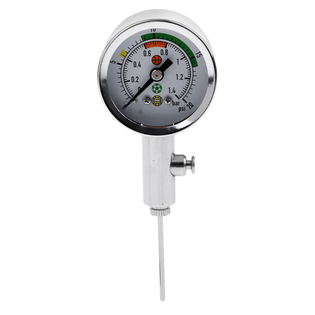 Soccer Ball Pressure Gauge Basketball Football Inflation Measure Gauge