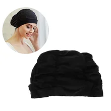 1pc Swim Waterproof Pleated Swim Swimming Ear Protector for Swimming (Black)