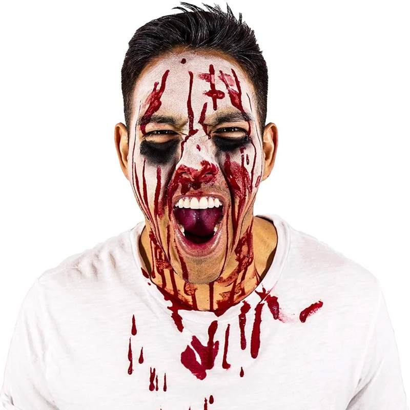 

Halloween Plasma Clothing Cosplay Props Terrible Bloody Fake Blood Simulation Blood Theater Halloween Zombie Vampire Mask