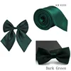 Wedding Prom Mens Bowties and Pocket Squares  Bowtie Men Bow Tie + Necktie + Handkerchief Set Ties  men accessories  dark green ► Photo 2/6