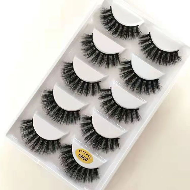 Pairs 3D Mink Hair Natural Cross False Eyelashes Long Messy Makeup Fake Eye Lashes Extension Make Up Beauty Tools maquiagem