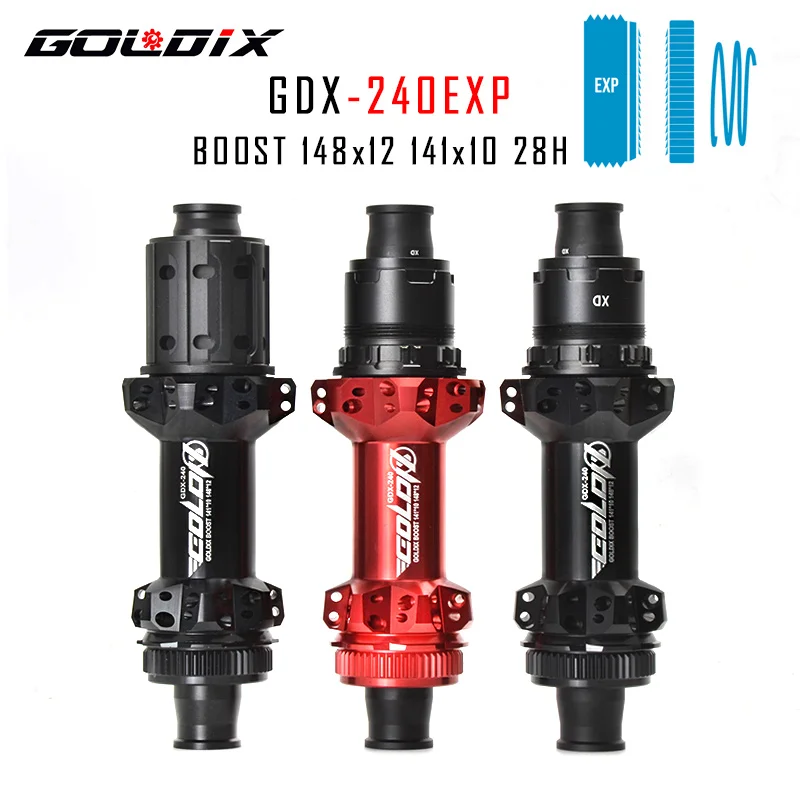 GOLDIX 240 EXP 180 MTB Bike 28H Naben Center Lock Disc Brake In Front 110*15 Rear148 *12mm Ultra Light DT 180 MTB Hub