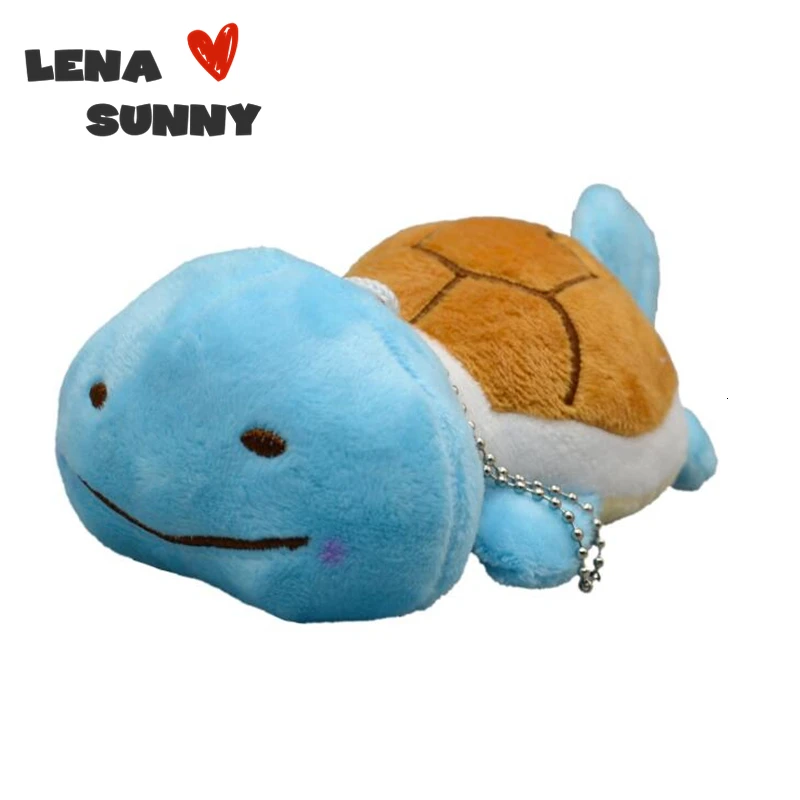 12 шт./лот 10 см аниме мультфильм Пикачу Squirtle Charmander Psyduck Eevee кулон брелок плюшевые игрушки для детей Лучший подарок на Рождество игрушки