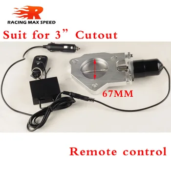 

universal 3.0 Inch Stainless Steel Headers Electric Exhaust Cut Out Valve Cutout Kit With Electric Switch Car Installations