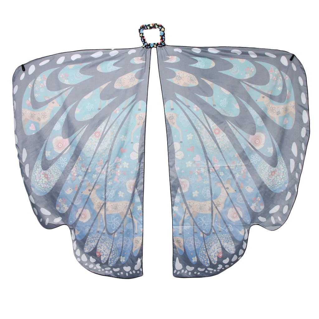 Girl Kid Butterfly Wings Shawl Scarf Dance Costume Christmas Decoration