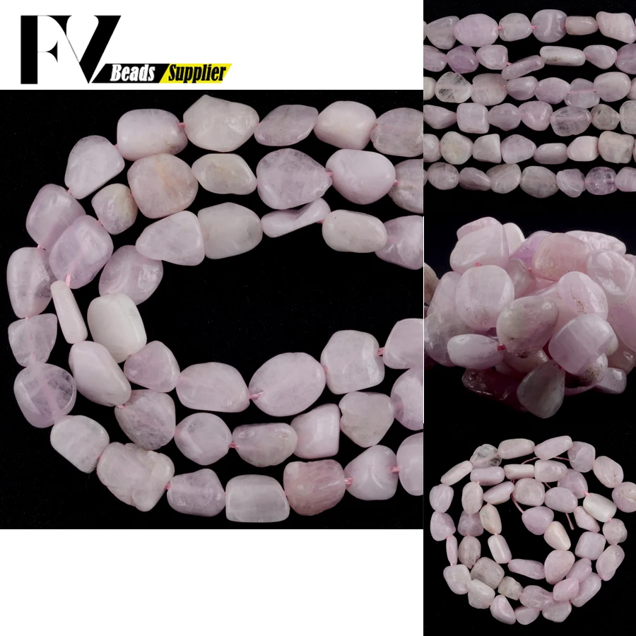 

Natural Irregular Spodumene Stone Loose Beads 8-10mm Gravel Spacer Beads For Jewelry Making DIY Bracelets Necklace Accessory 15"