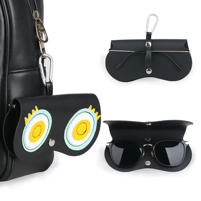 Sunglasses Bag PU Leather Glasses Box Cute Flower Pattern EyeGlasses