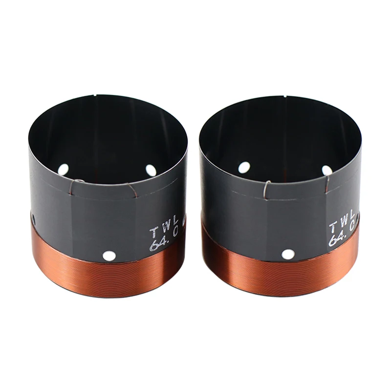 Bobina de Voz Peças de Reparo de Alto-falante Potência para 15 Ghxamp Woofer Preto Alumínio Alta Polegadas Fio Redondo 2 Peças 64mm 6ohm - Image 3