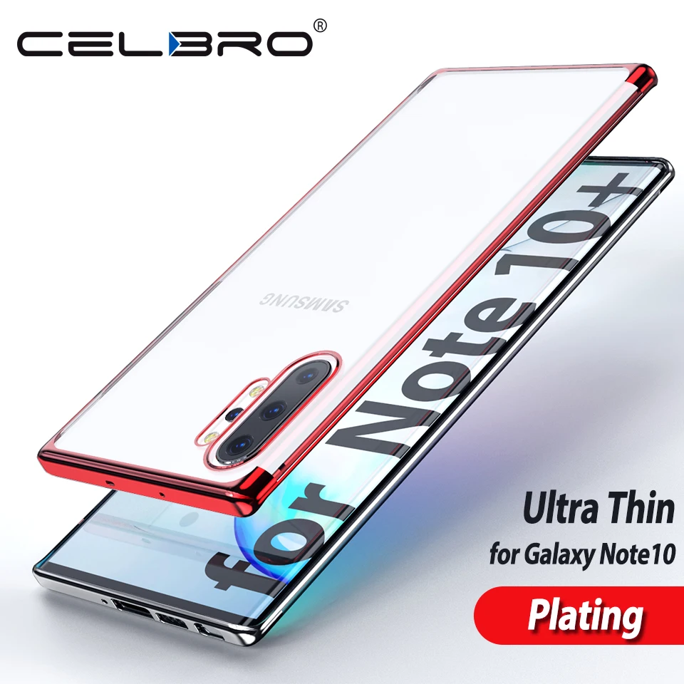 

Plating Clear Case for Samsung Galaxy Note 10 Plus Cover Case Silicon TPU Phone Cover for Samsung Note10 Plus Protective Case