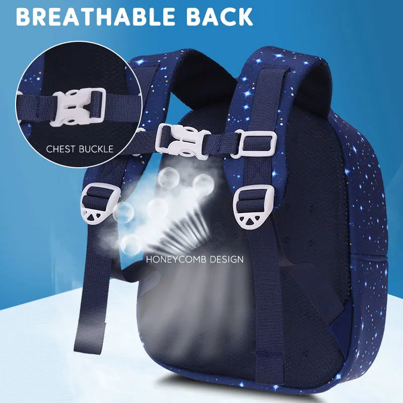GREATOP 2021 New 3D Rocket Kids Backpack Anti-lost Astronauts School bags Waterproof Cartoon Girls Backpack Mochila Infantil