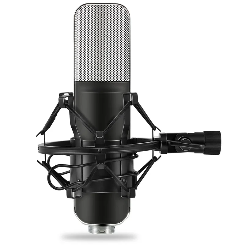 

Professional Condenser Microphone Studio Broadcasting Mic with Mount for PC Desktop Karaoke OD889
