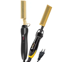 Hair Straightening Brush Straightener Flat Iron Hot Heating Comb Hair Straight Styler professional Curling Iron Hair Curler Comb