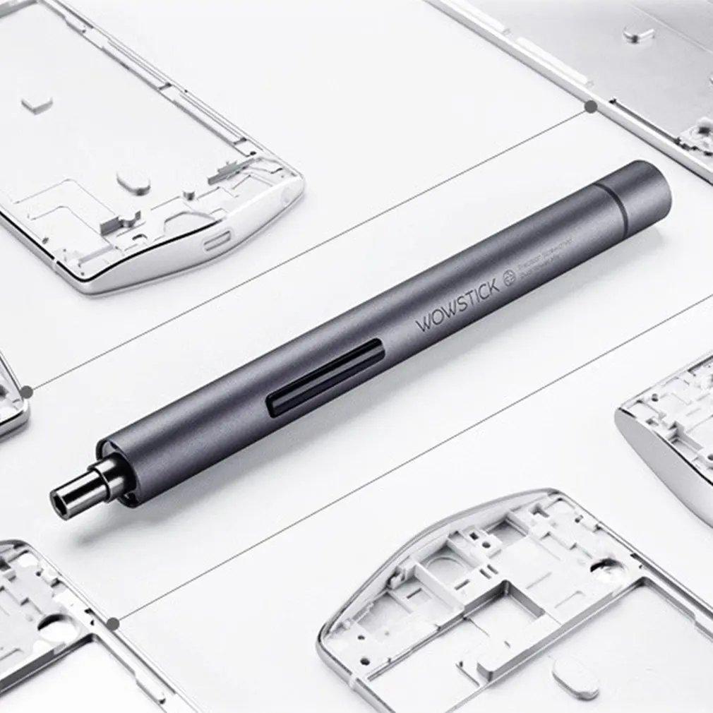 WOWSTICK 1F+ мини электрическая отвертка перезаряжаемая Беспроводная шуруповерт с светодиодный светильник литиевая батарея