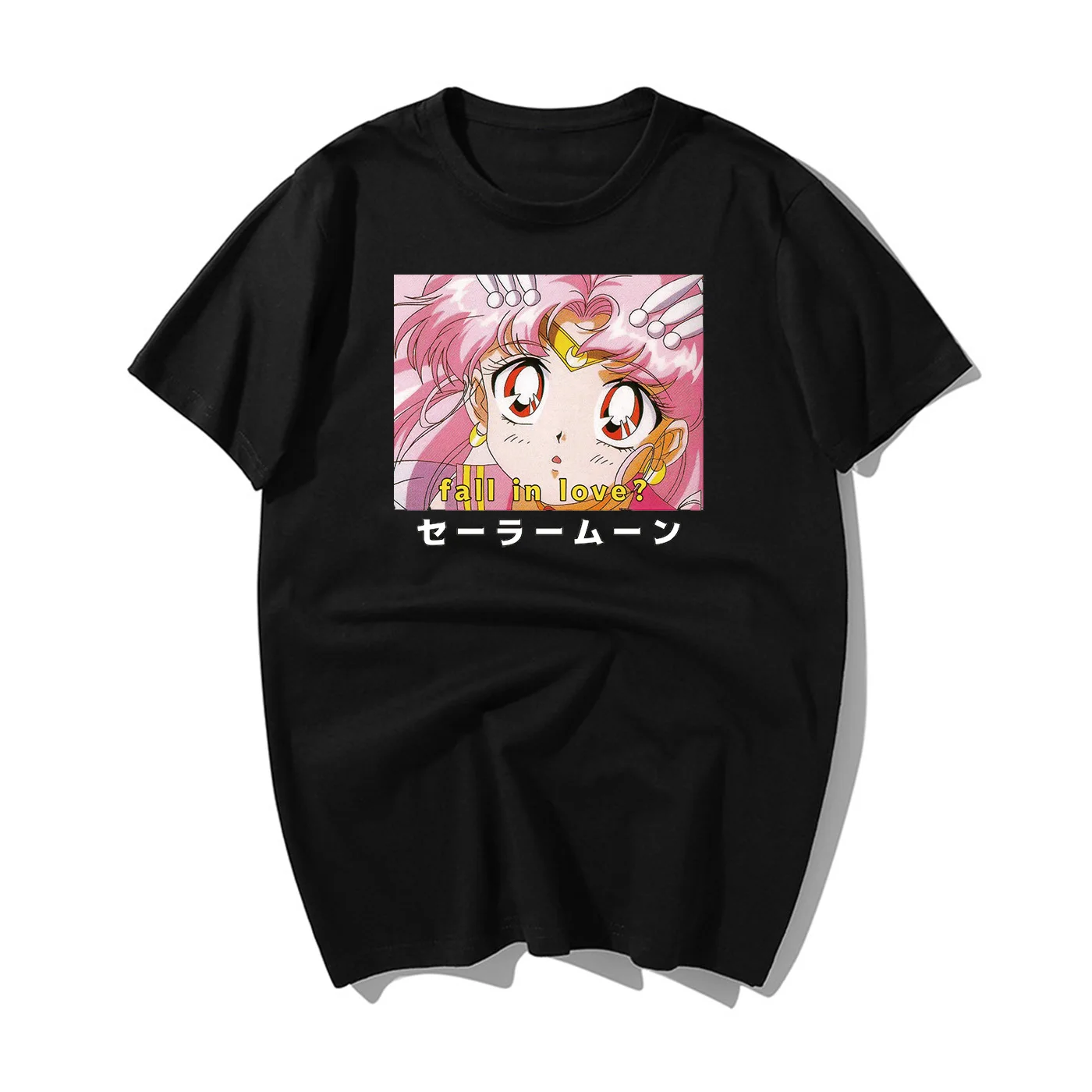 

Sailor Moon Summer Fashion T Shirt Men Print Ulzzang Fall In Love Short Sleeve T-Shirt 2019 New Casual Harajuku Hip Hop Tshirt
