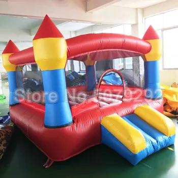 Online Free Shipping Free Blower Inflatable Jumping House Mini Size 3*3*2m Bouncer Castle For Kids PVC Tarpaulin Inflatable Bouncer