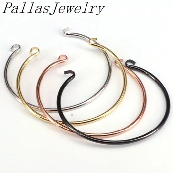 

New 10Pcs Mix Color Cuff Bracelet Bangle Base Gold/Rose/Black Color Bangles for DIY Jewelry Findings