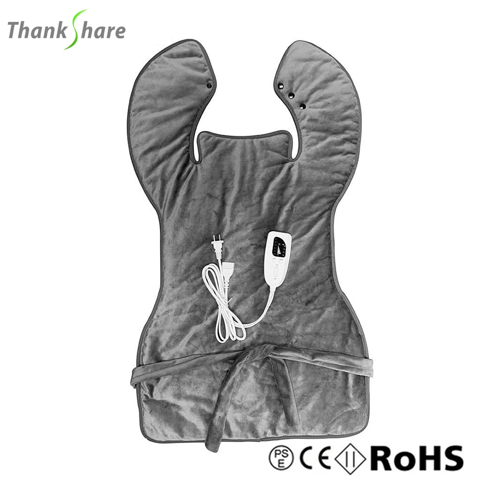 THANKSHARE-manta eléctrica lavable, para protección contra sobrecalentamiento chal de espalda, hombros, cuello, alivio del dolor, terapia, Invierno