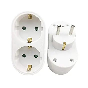 

Socket European German Standard Three Expansion Socket With Switch EU Plug Double Socket Conversion Plug Converter