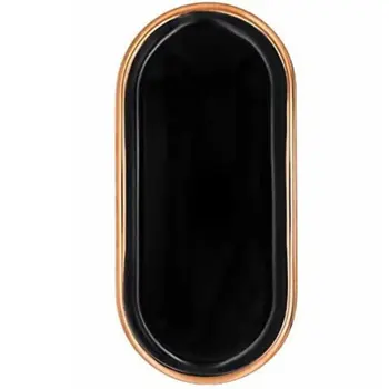 

European Black Phnom Penh Ceramic Oval Dinner Plate Fruit Plate Elliptic Snack Plate Dessert Plate Storage Tray