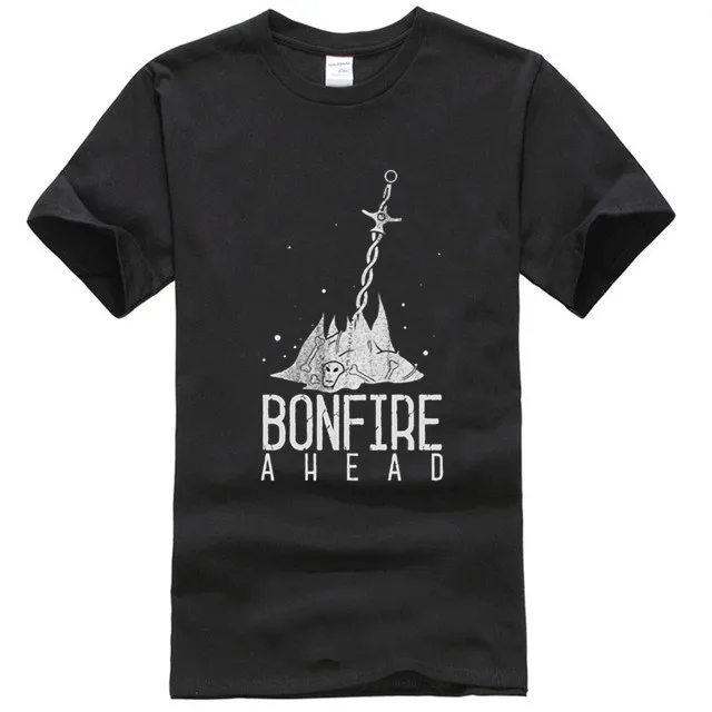 Bigjpg_4x_art_high_Gamer игровая футболка Bonfire Ahead хвалю солнца Git Gud унисекс с коротким