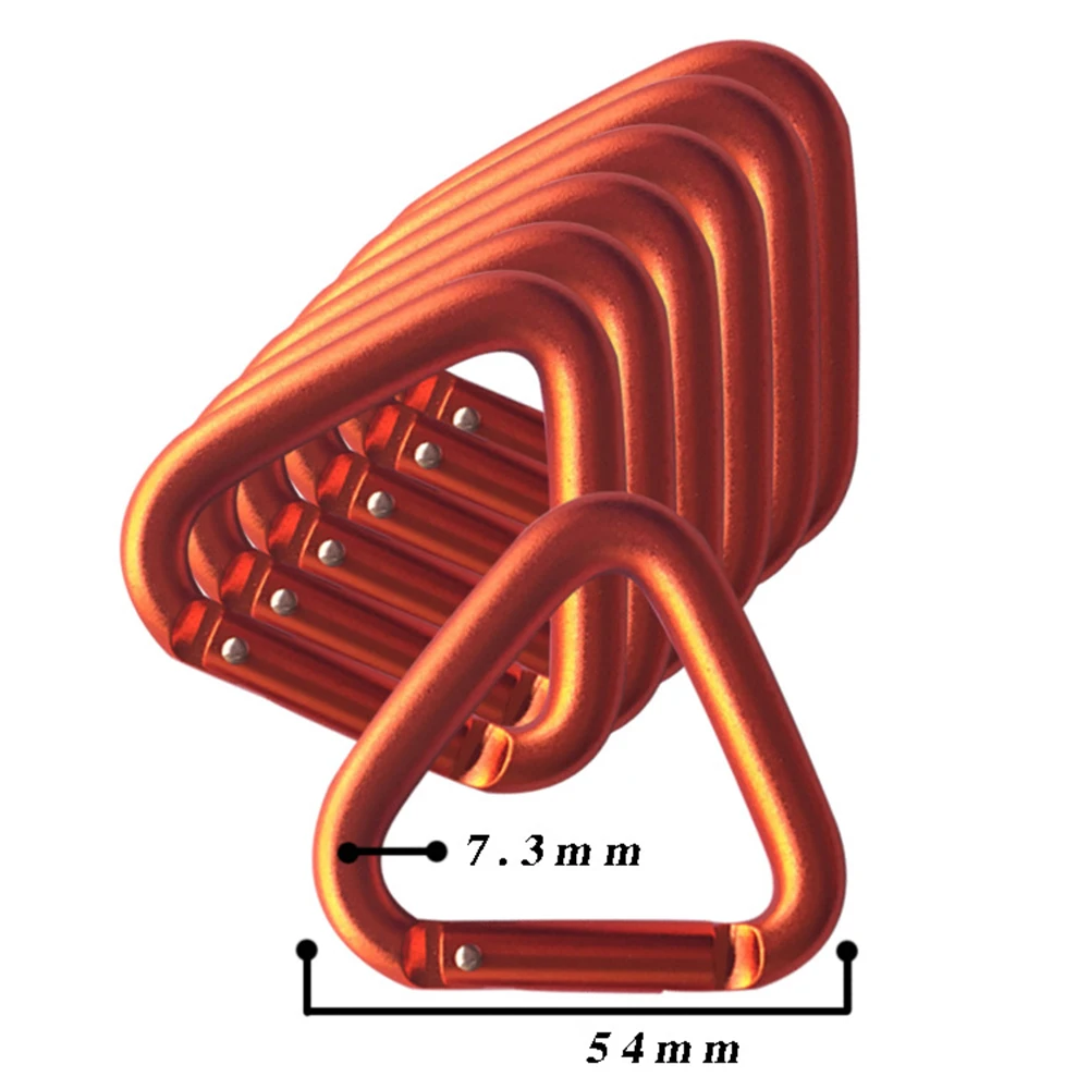 1 шт./3 шт./5 шт. случайный цвет треугольник Карабин Кемпинг туристический брелок защелкивающийся Крюк Пряжка для чайника карабин аксессуары