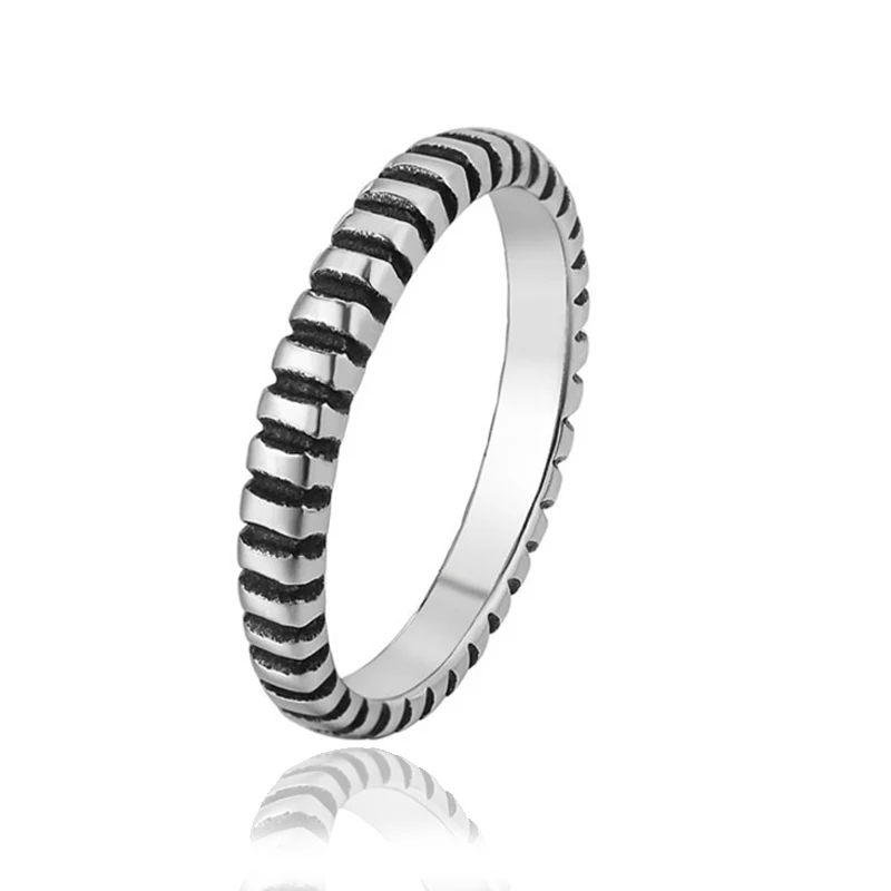 Cool HIP Hop Cuban Silver Color Stainless Steel Chain Rings for Men Jewelry US Size 7-13 Dropshipping | Украшения и аксессуары