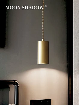 

MOONSHADOW Pendant Lights Led Full Brass Adjustable Nordic Lamp Luminaire Suspension Living Room Decor Salon Hanging Lamp 220V