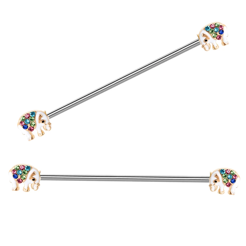 

Industrial Barbell Earring for Women Teens 14G Industrial Bar Various Type Helix Cartilage Industrial Piercing Set Body