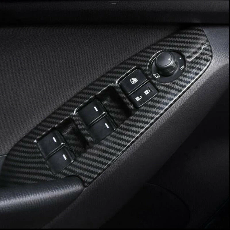 

Car Smooth Carbon Fiber Window Control Frame Panel for Mazda Axela Left Drive 2014 2017 2018