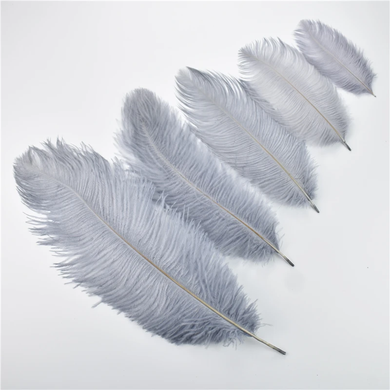 Grey Ostrich Feather Decor Feathers for Crafts Gray Vase Centerpiece for  Table Decoration DIY Carnival Wedding Party Accessories - AliExpress