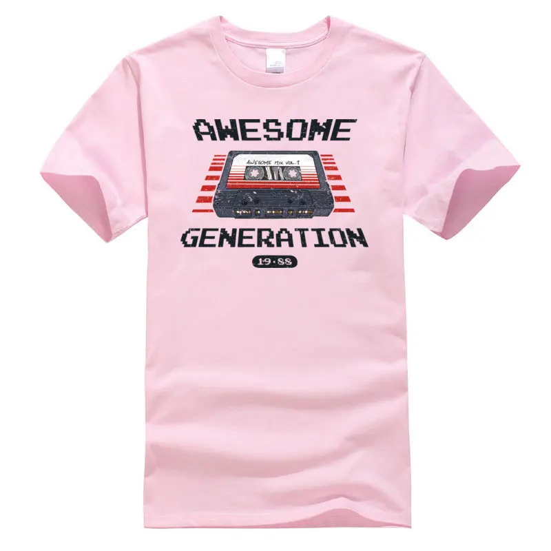 Awesome_Generation_1511 Rife Fitness Tight T Shirts Crew Neck 100% Cotton Tops Shirts for Men Top T-shirts Summer Autumn Awesome_Generation_1511 pink